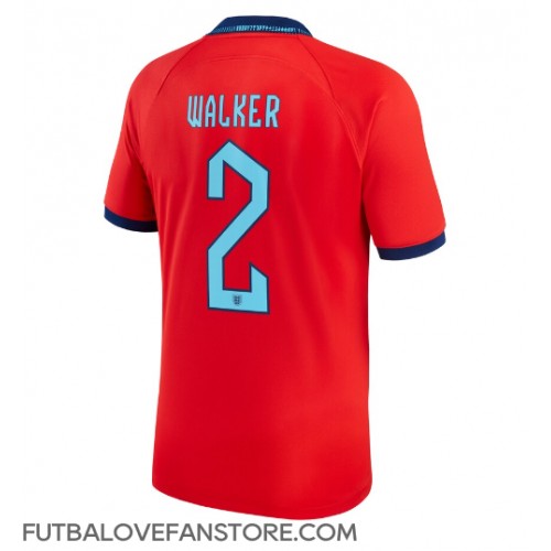 Anglicko Kyle Walker #2 Vonkajší futbalový dres MS 2022 Krátky Rukáv
